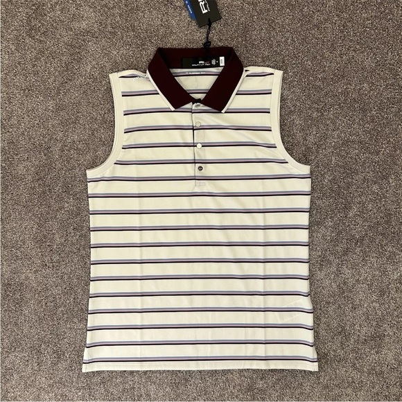 RLX Ralph Lauren Women's Tailored Fit Sleeveless Top Striped Size M - NWT $110 - Picture 2 of 16